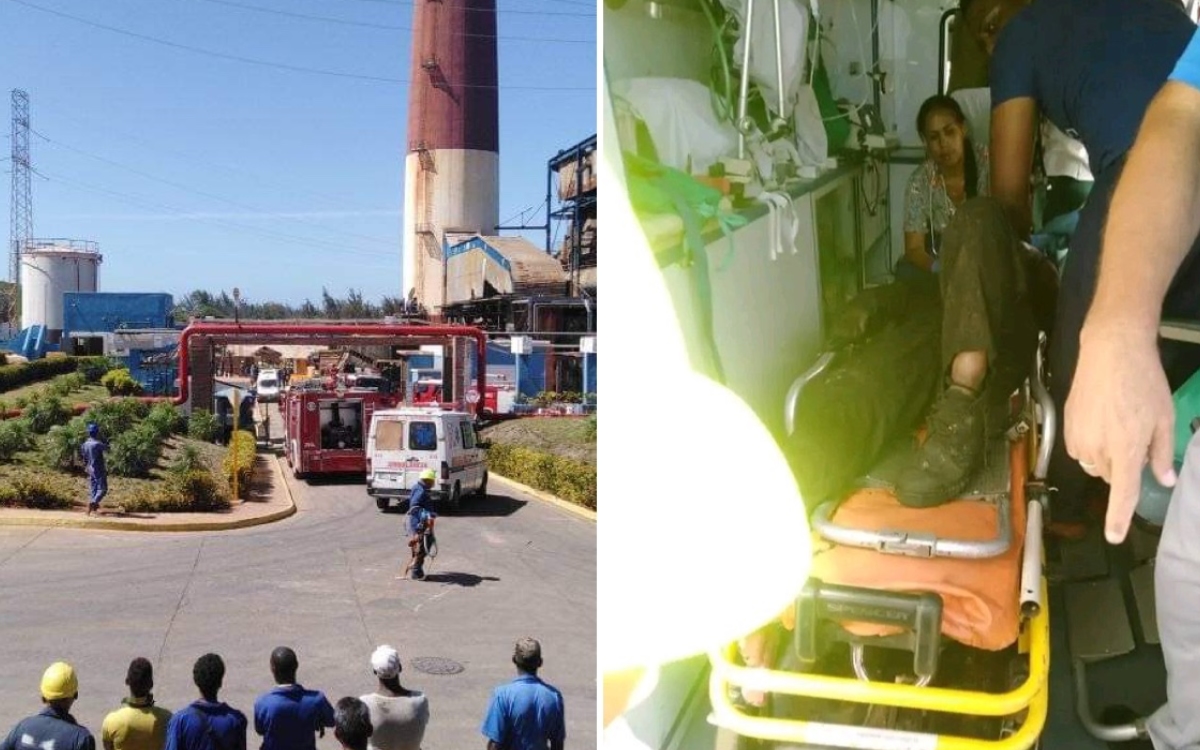 Derrumbe en termoeléctrica deja cuatro trabajadores atrapados en Matanzas, Cuba