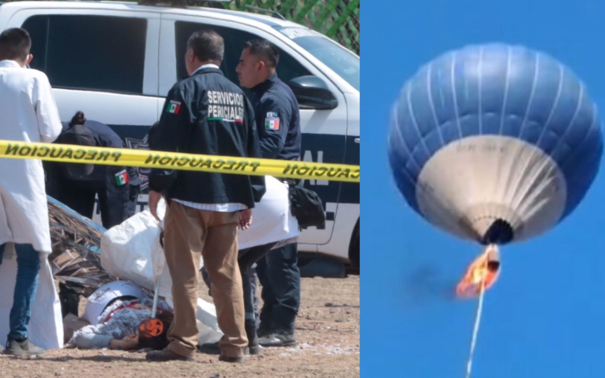 Detienen a presunto piloto de globo incendiado en Teotihuacán