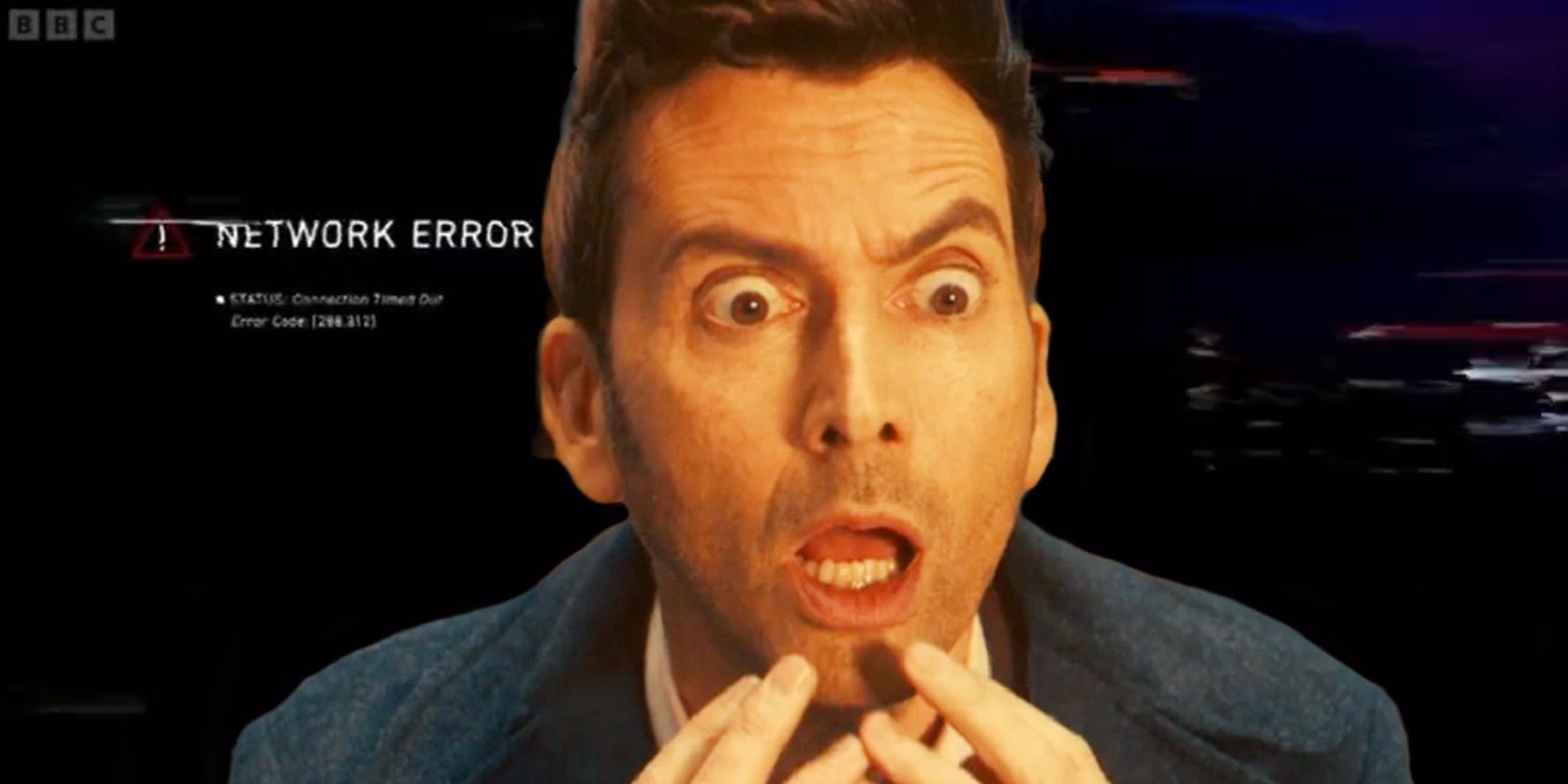 Fourtheenth Doctor shocked face in Doctor Who 60th Anniversary special