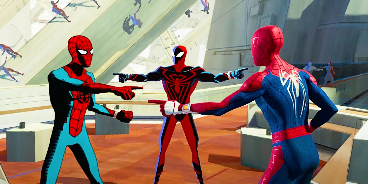 Spider-Man Pointing Meme in Spider-Man Across The Spider-Verse Trailer