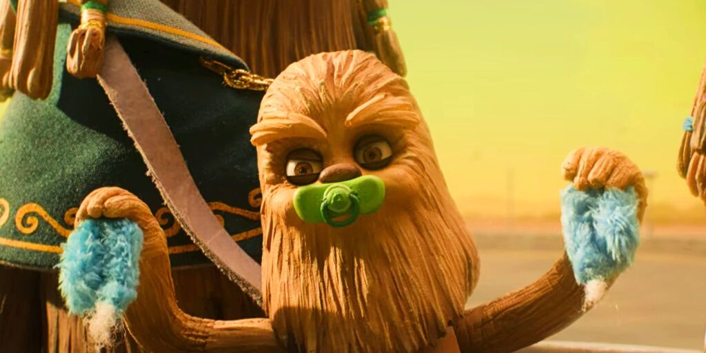 A claymation wookie baby in Star Wars Visions season 2