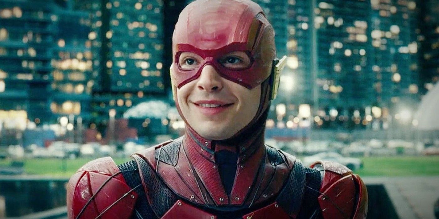 The Flash smiling
