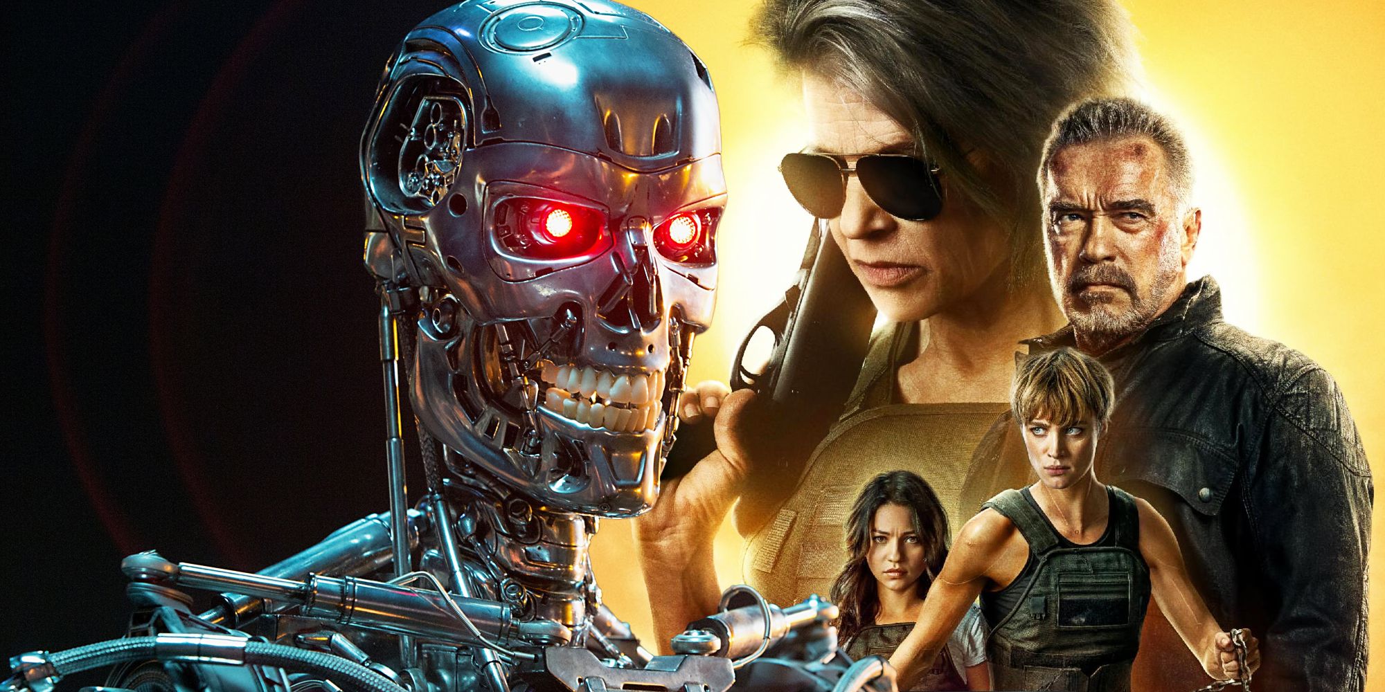 A Terminator and the Terminator Dark Fate poster