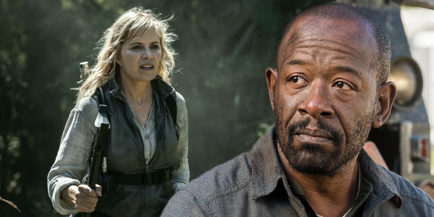 A composite image of Morgan and Madison from Fear the Walking Dead