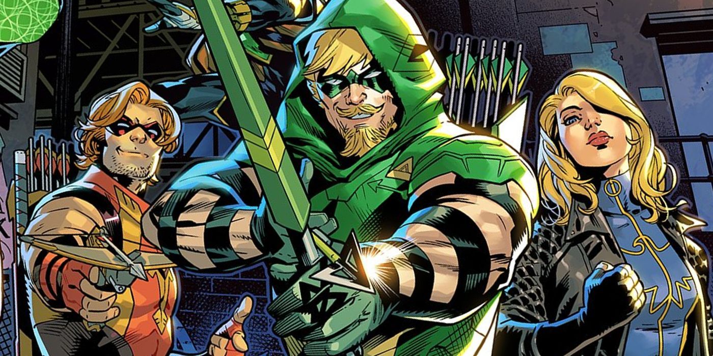 Green Arrow in Cover DC Comics pointing his archer up
