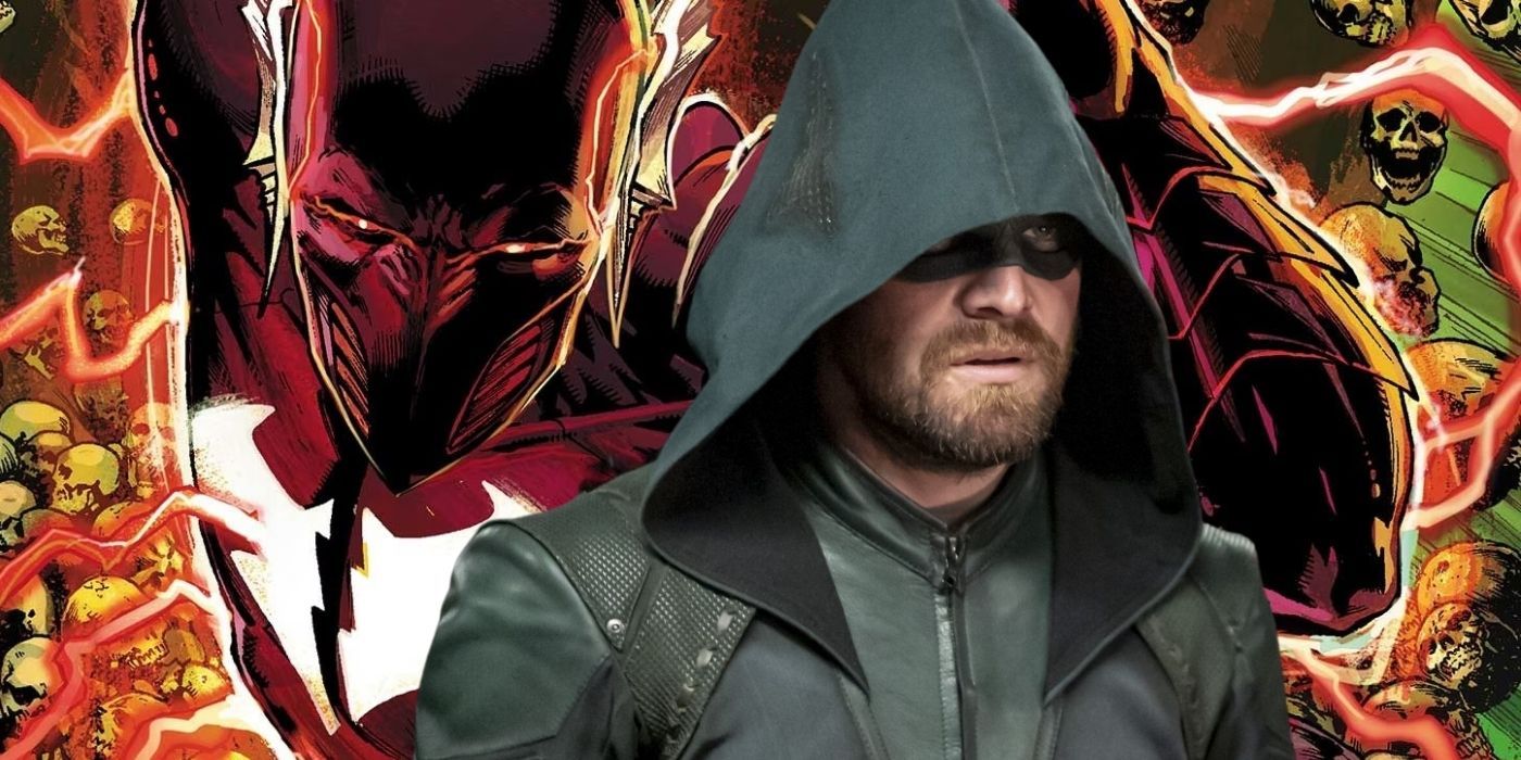 Green Arrow se convierte en el villano Red Death de The Flash en Arrowverse Fan Art