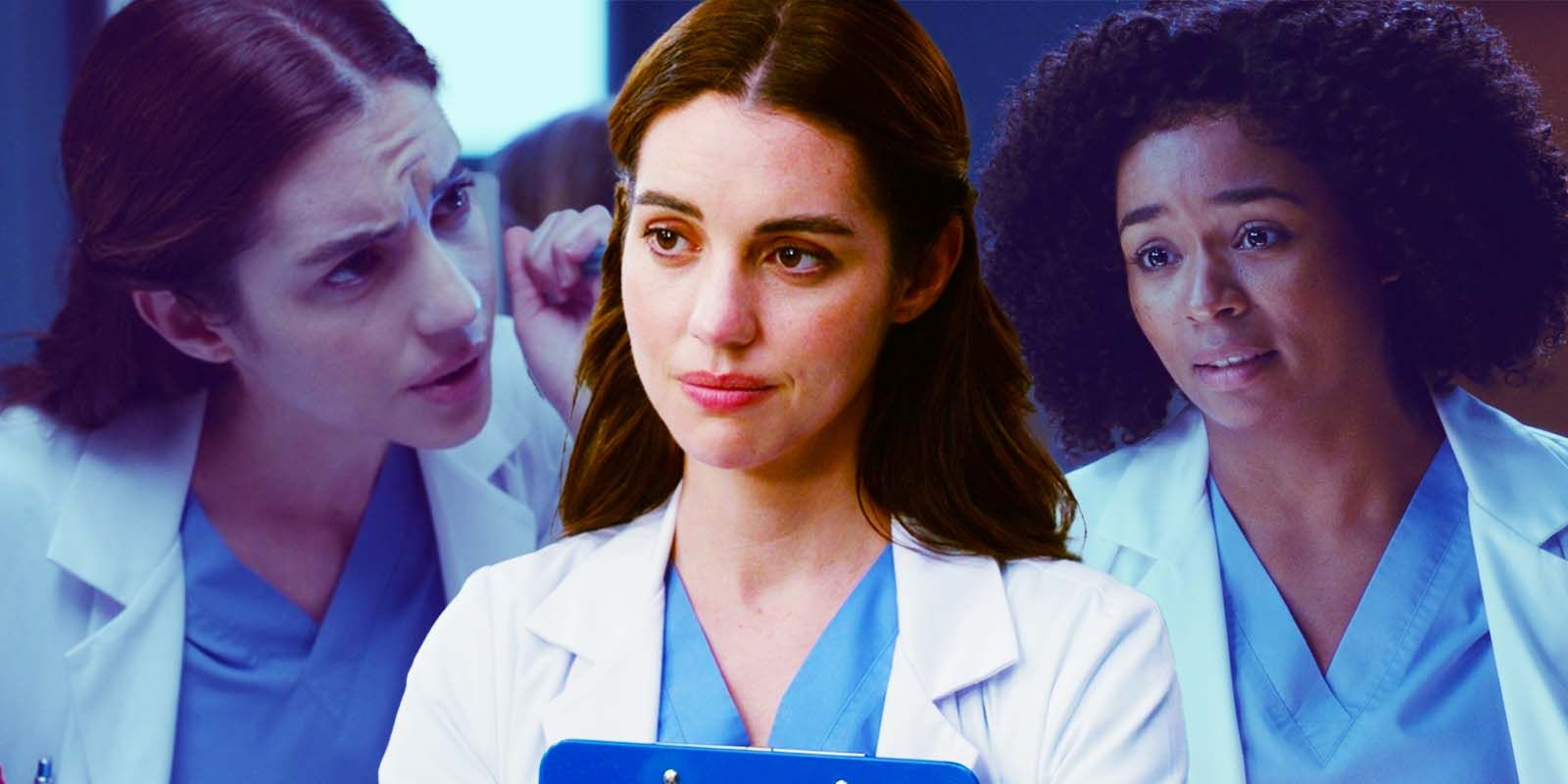 Adelaide Kane as Jules and Alexis Floyd as Simone in Grey's Anatomy S19