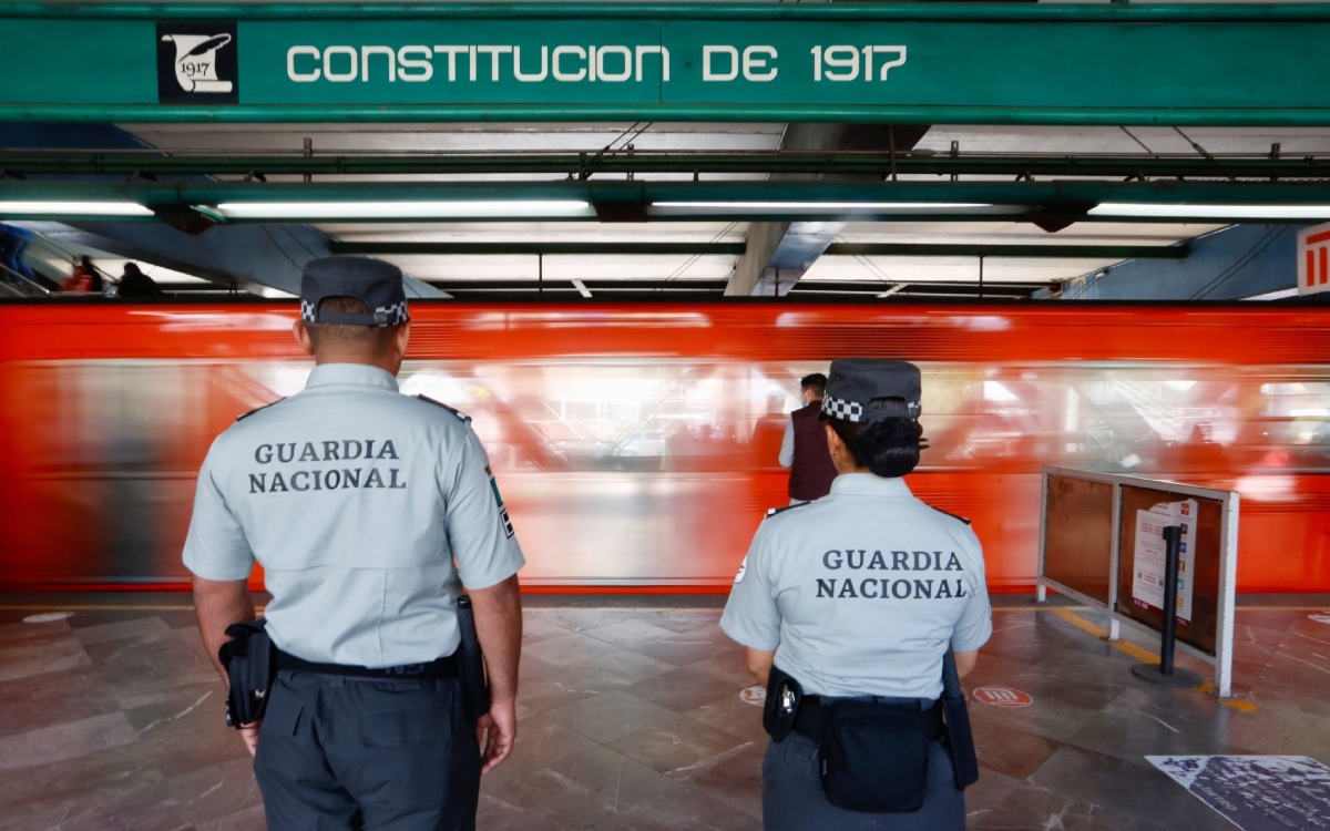 Guardia Nacional se retira este lunes del Metro de la CDMX