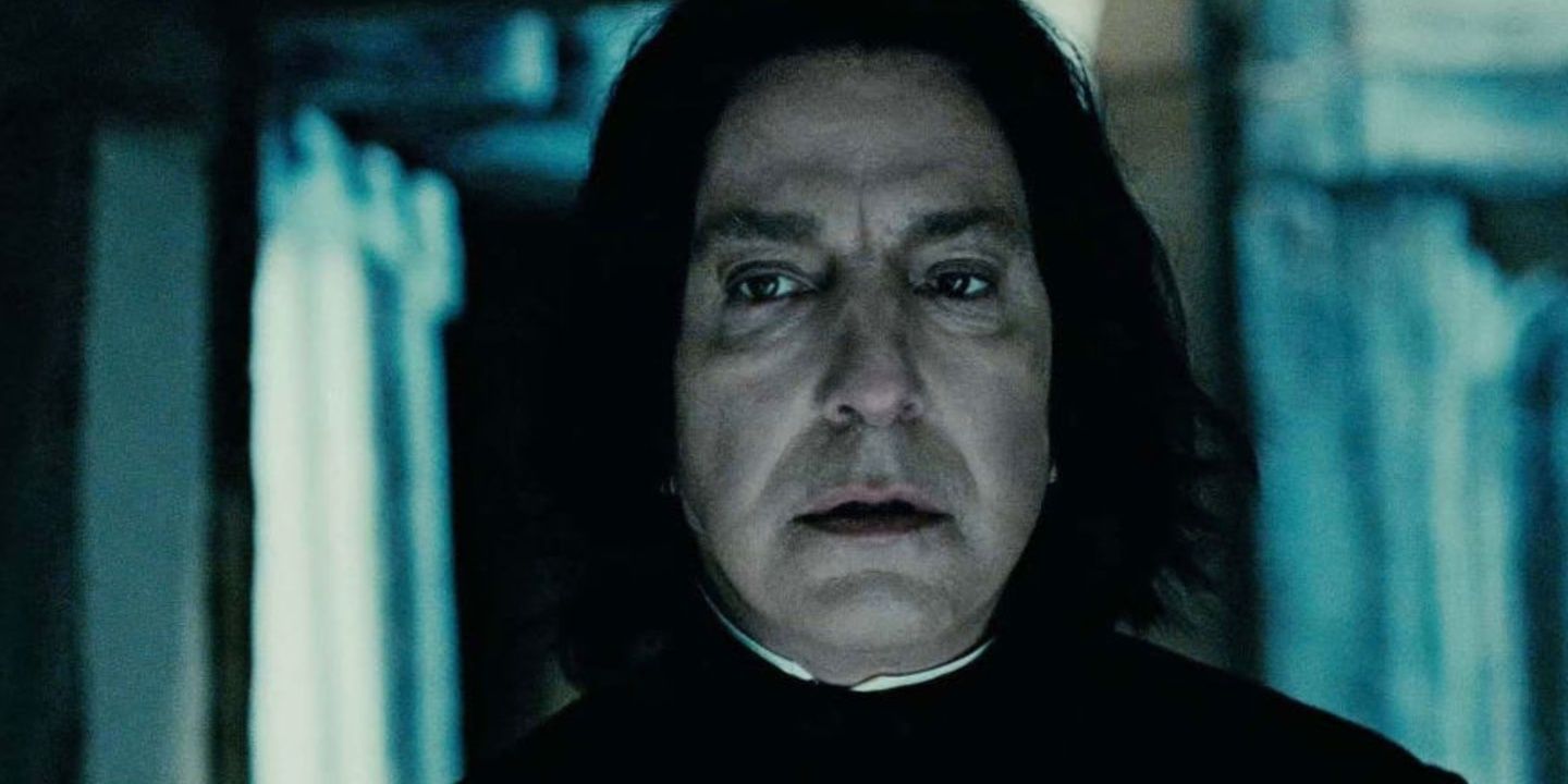 Severus Snape looking serious in Harry Potter.