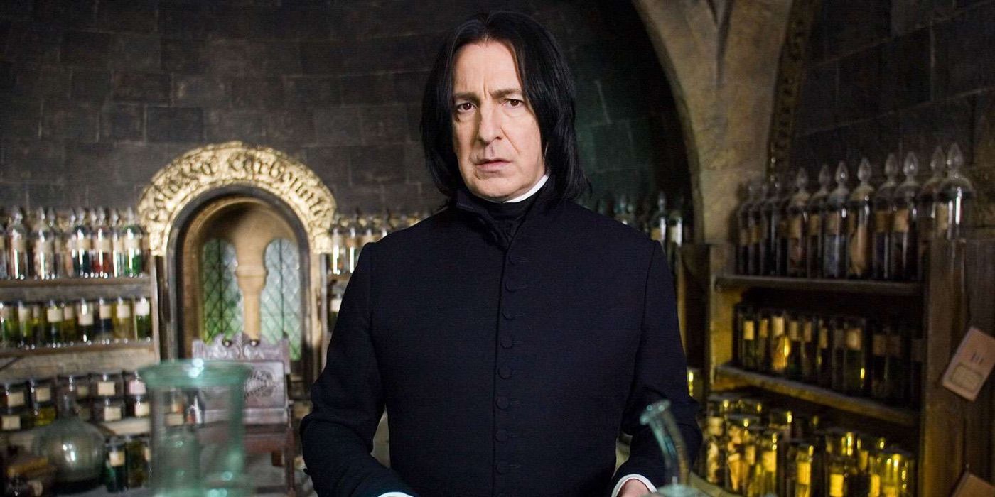 Snape looks serious in Harry Potter