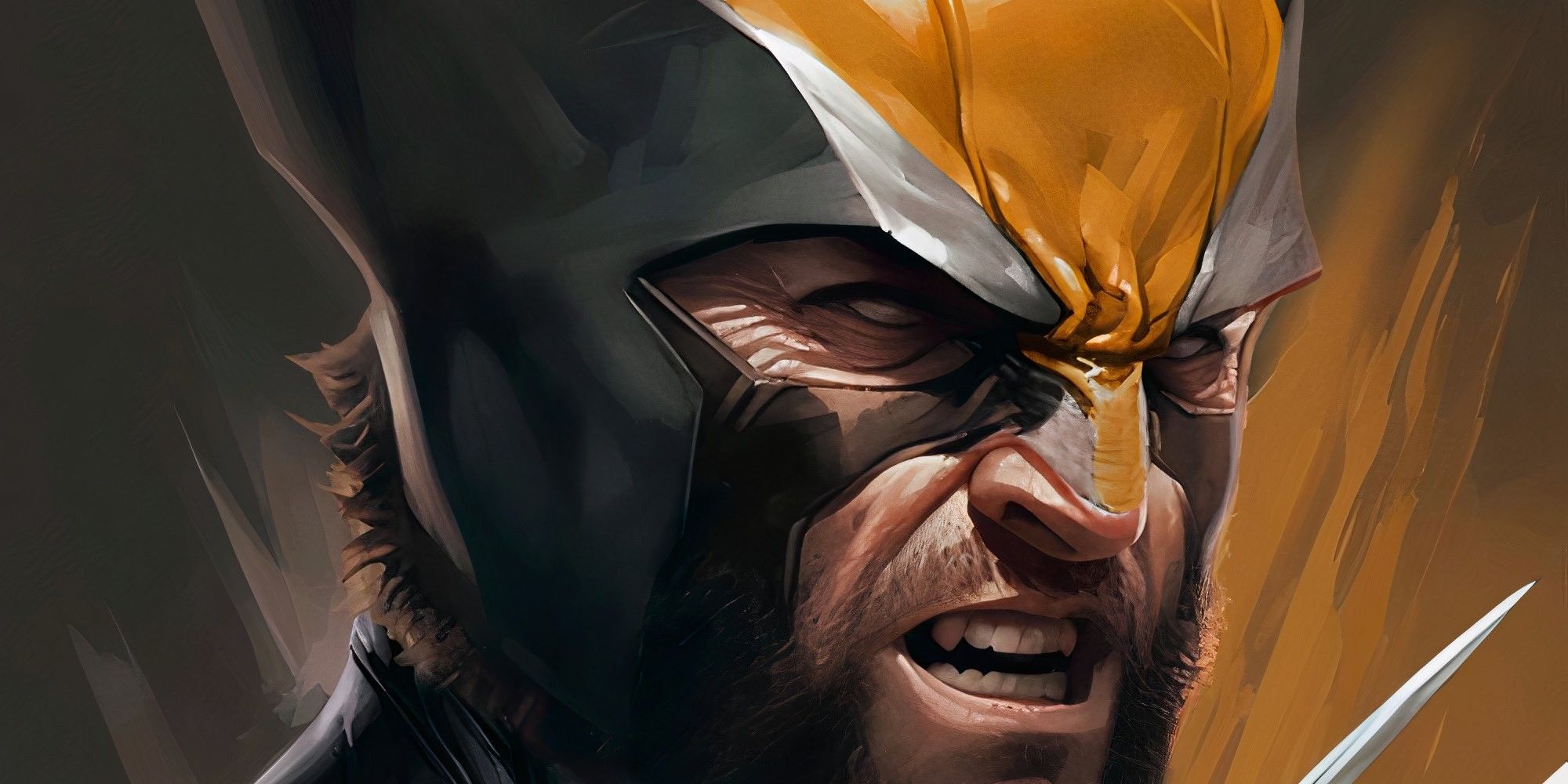 Fan art of Hugh Jackman with yellow Wolverine suit
