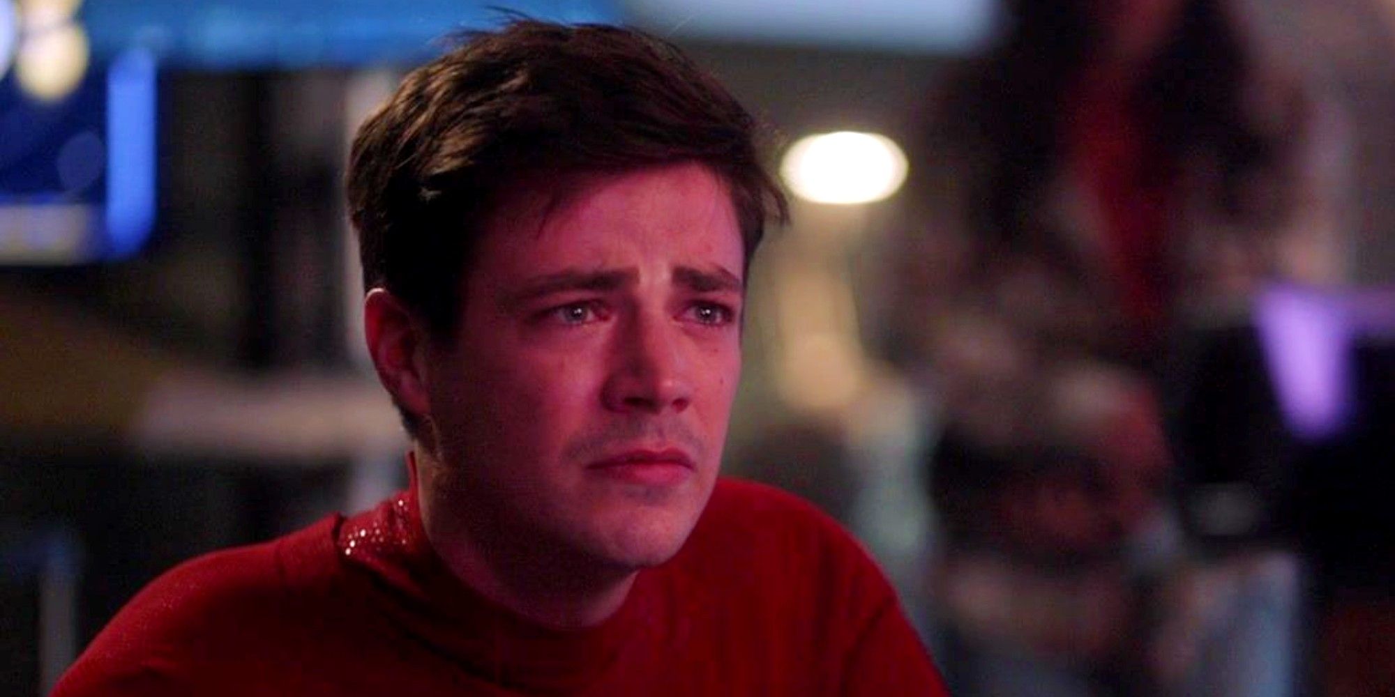 Grant Gustin as Barry Allen Looking Sad in The Flash Season 7 Episode 1