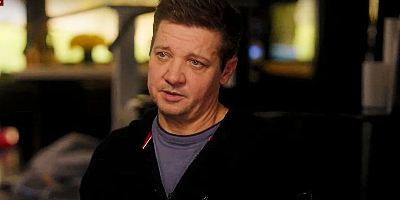 Jeremy Renner during his interview with Diane Sawyer