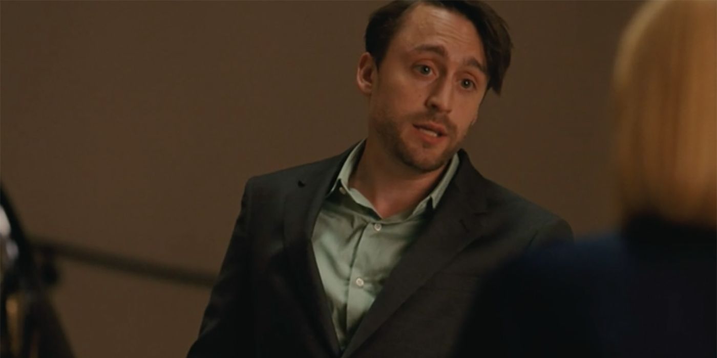 Roman Roy talking to Gerri in a scene from Succession.