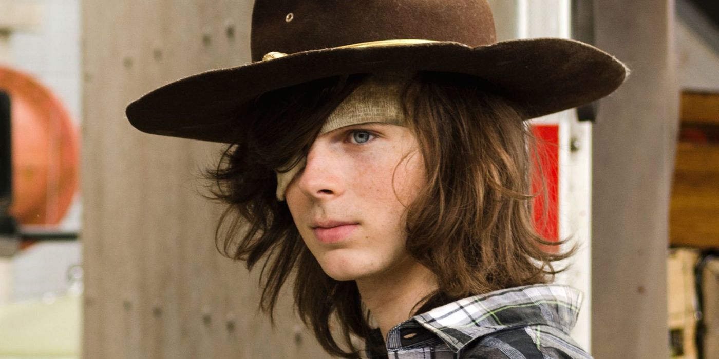 Chandler Riggs as Carl on The Walking Dead