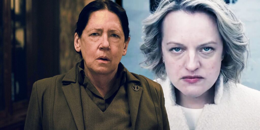 Aunt Lydia and June in The Handmaid's Tale