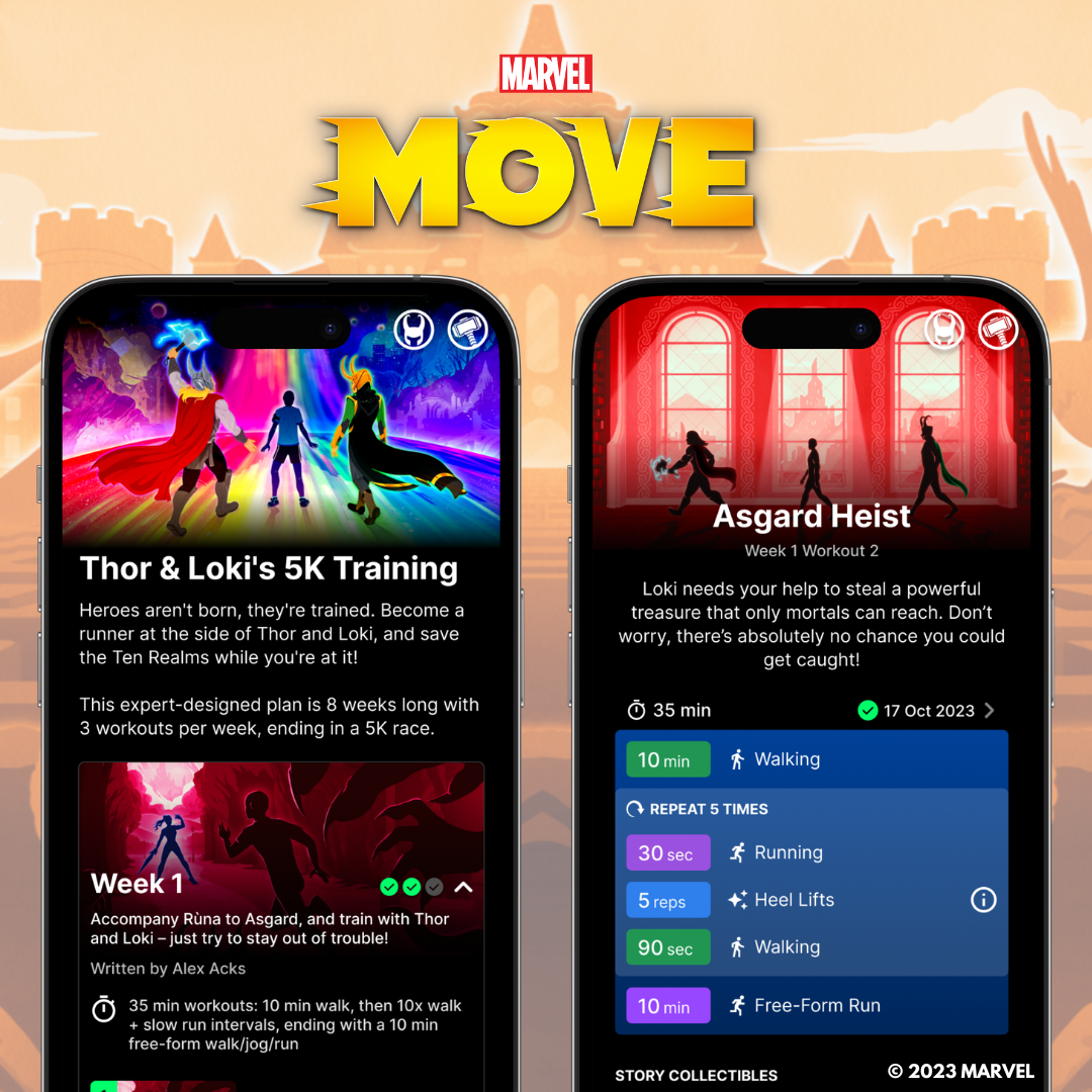 La nueva aplicación de fitness de Marvel, Marvel Move, trae superhéroes a tu rutina de ejercicios