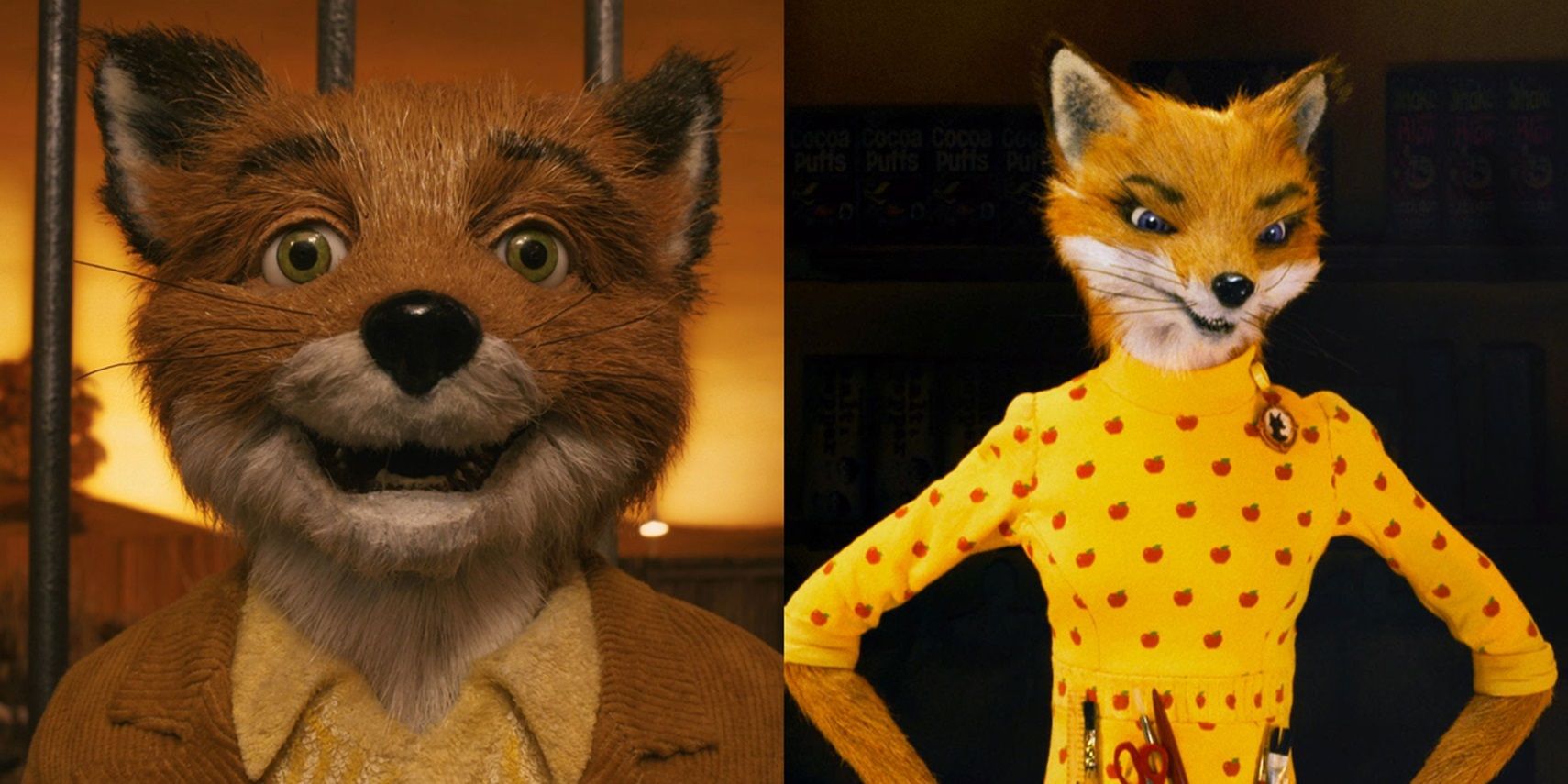 Mr and Mrs Fox in Fantastic Mr Fox