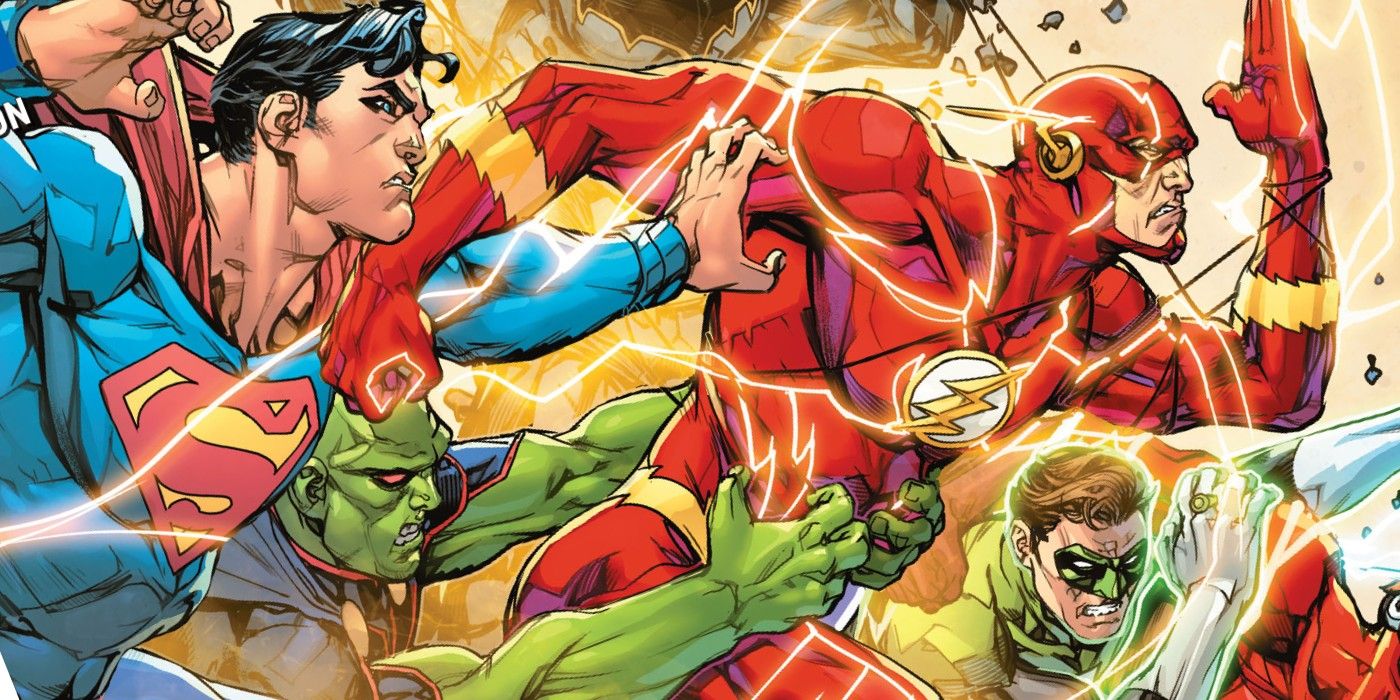 dc fastest heroes racing flash superman martian manhunter