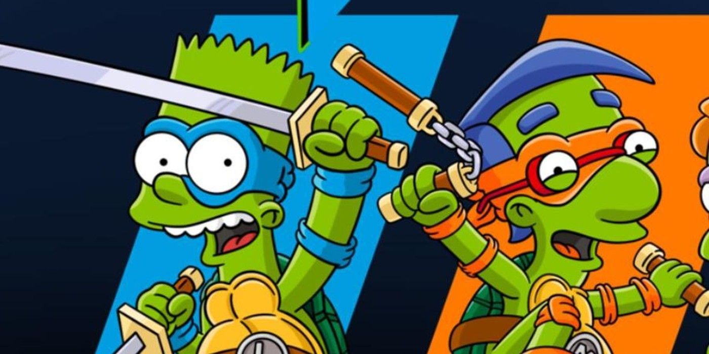 Los Simpson se cruzan con Teenage Mutant Ninja Turtles: Turtles In Time Art