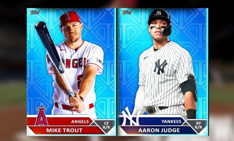 The two top hitters in MLB The Show 23 are Mike Trout and Aaron Judge