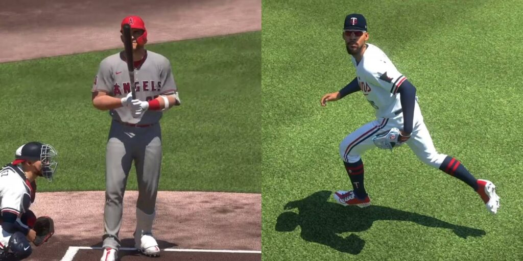 MLB The Show 23 Outfielder Athletes from Tampa Bay and Los Angeles