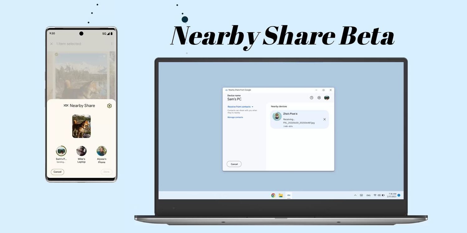 Near Share: Cómo transferir archivos de forma inalámbrica entre Android y Windows