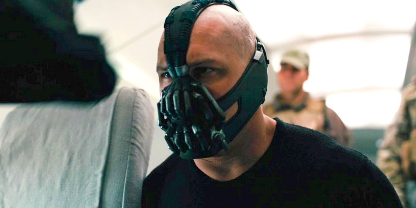 Tom Hardy as Bane in The Dark Knight Rises.