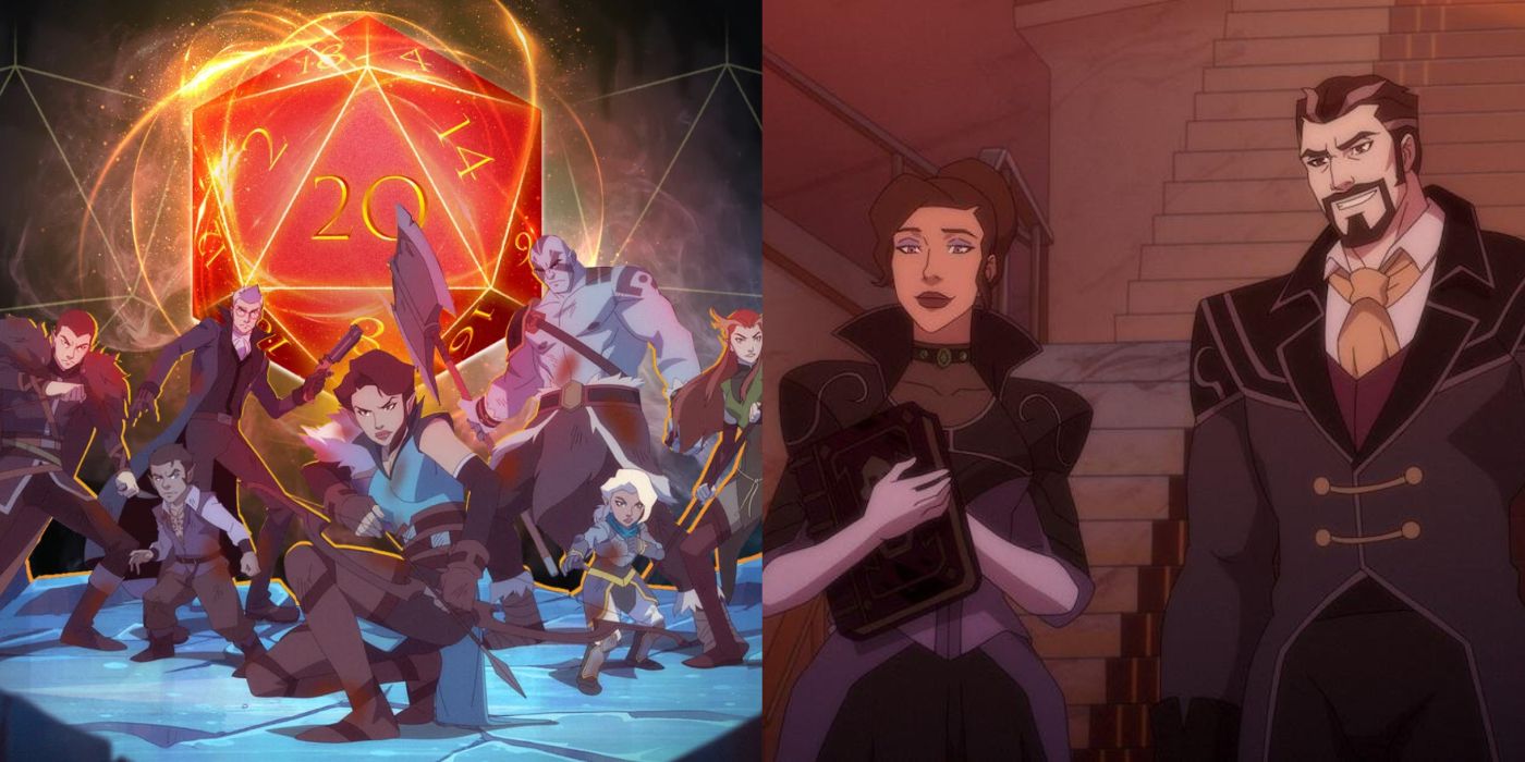 Split image of Vox Machina and the Briarwoods from The Legend of Vox Machina