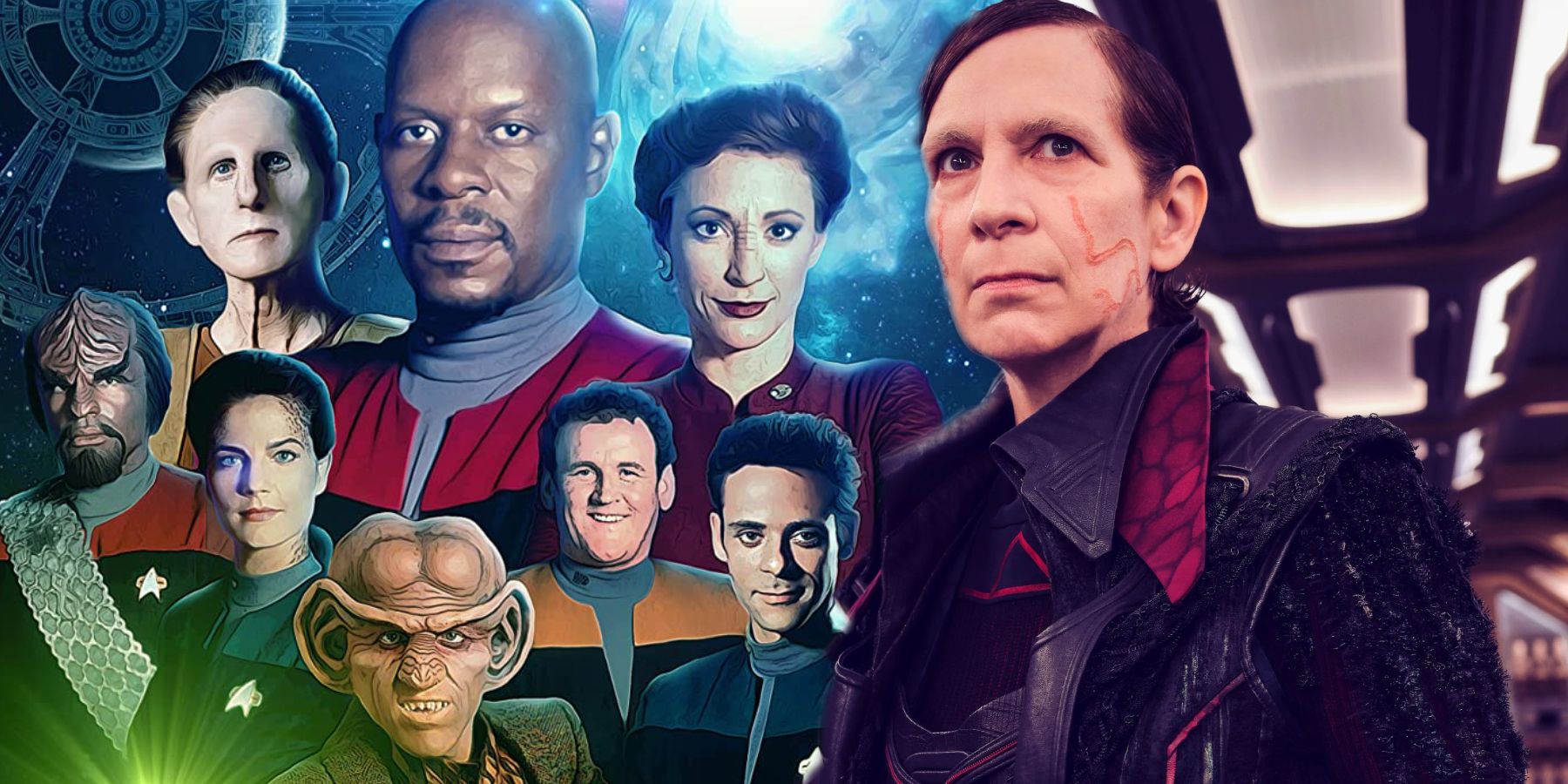 Star Trek: DS9 cast, and Captain Vadic in Star Trek: Picard season 3