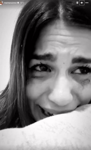 Marina Ruiz llorando tras la muerte de Patricia Rite / Redes sociales