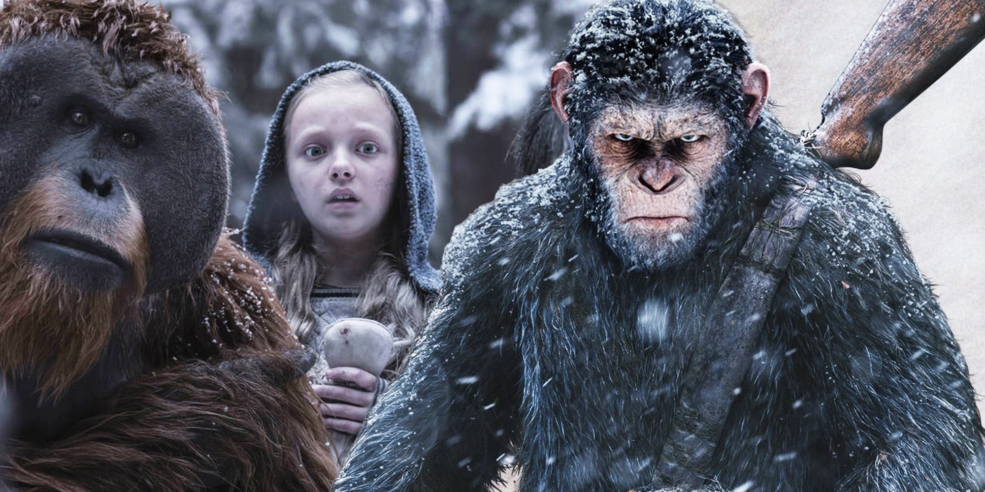 Caesar and Nova in Planet of the Apes