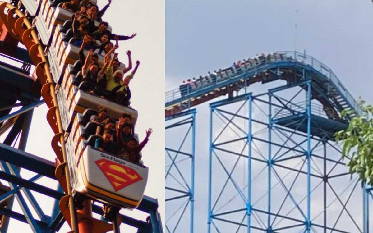 Reportan falla mecánica en el ‘Superman’ de Six Flags