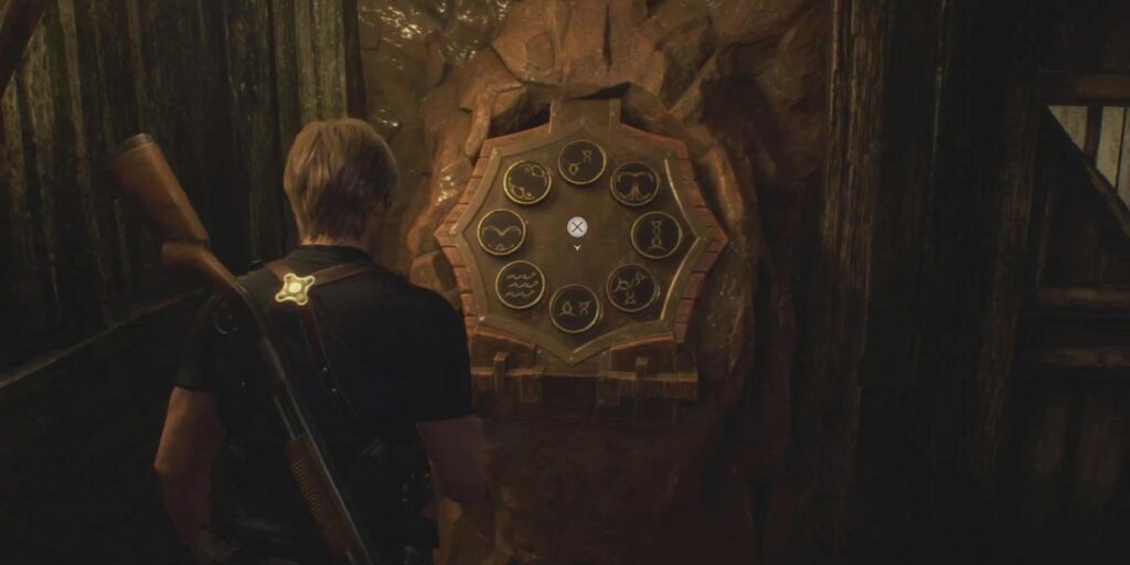 One of the lake door puzzles in Resident Evil 4 Remake