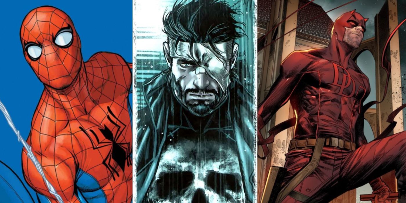 spider-man punisher and daredevil side by side