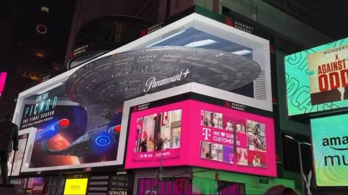 Star Trek: Picard se apodera de Times Square con cartelera en 3D