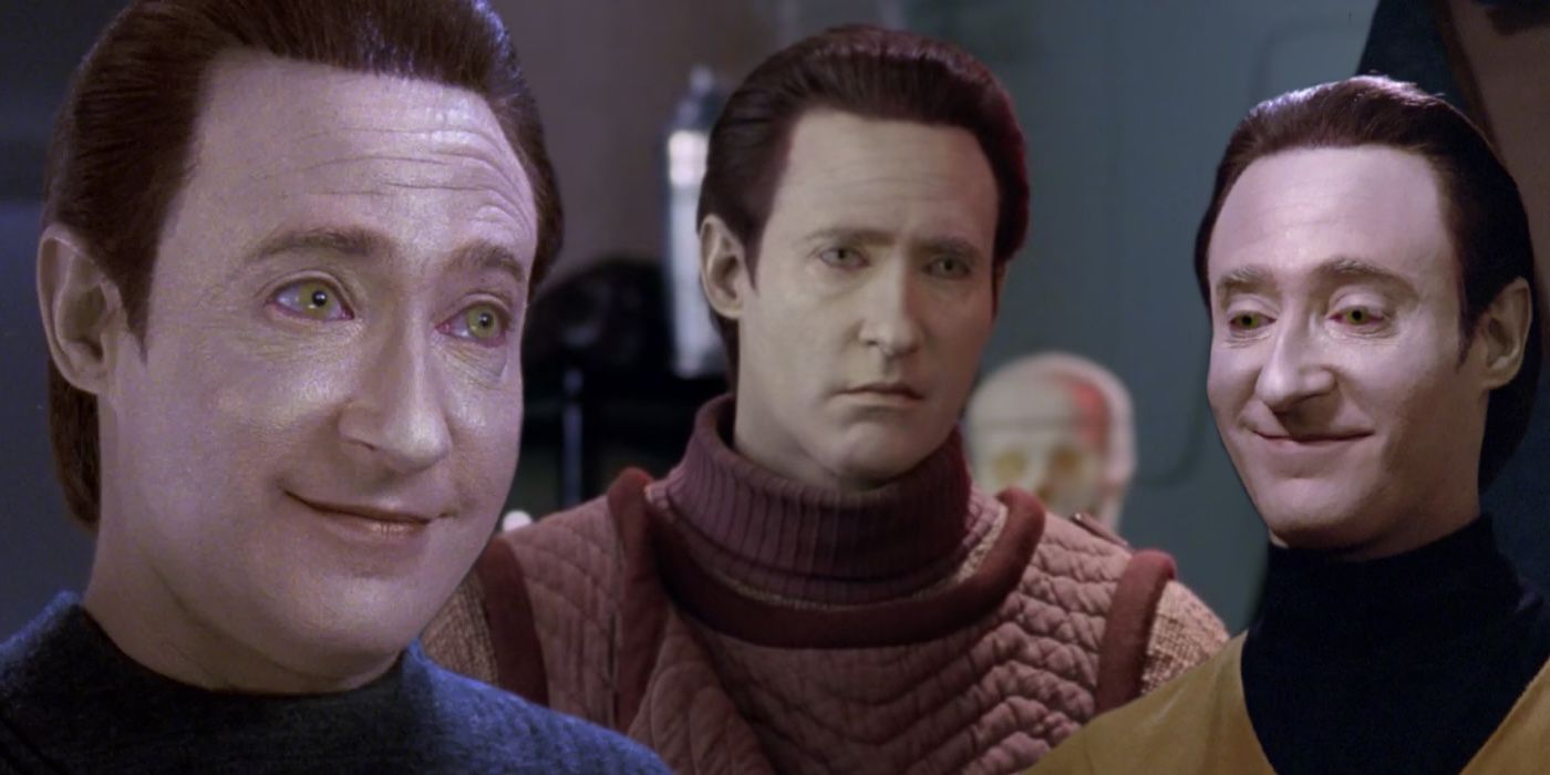 A composite image of Lore from Star Trek