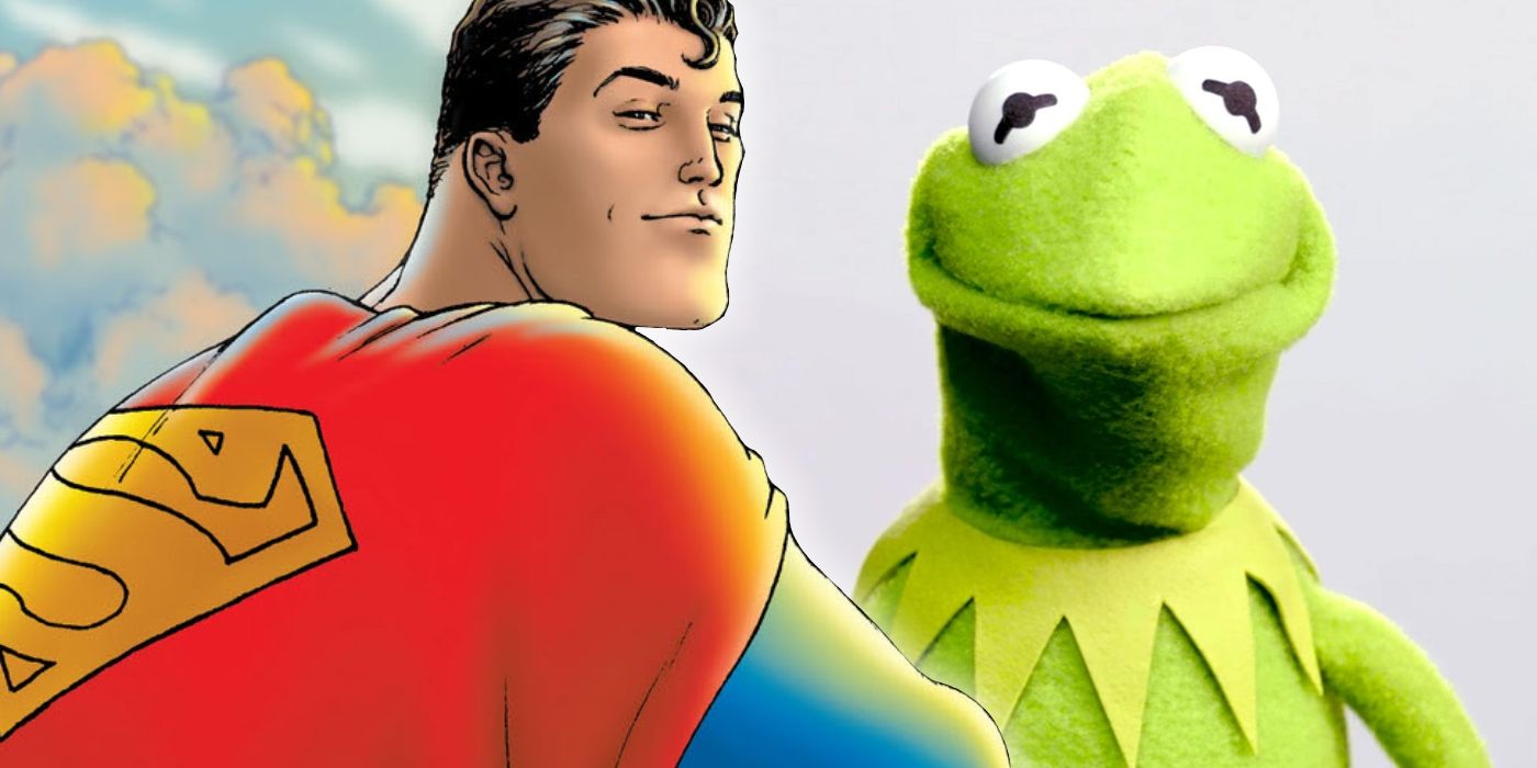 Superman conoce a la rana Kermit en un fanart escandalosamente conmovedor