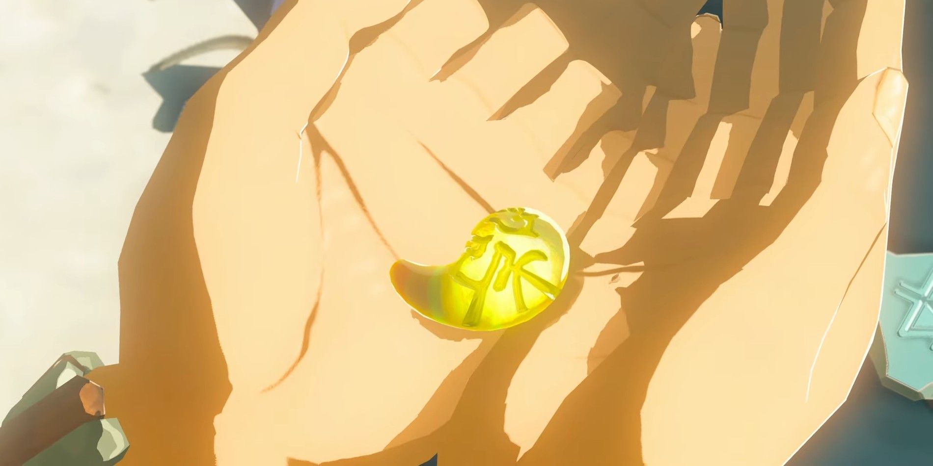 Zelda holding a yellow Tear in The Legend of Zelda: Tears of the Kingdom.