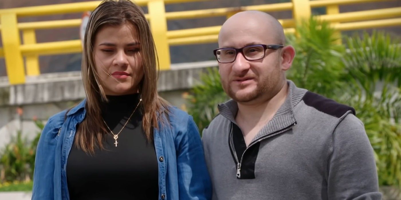 90 Day Fiance Mike and Ximena posing outside smiling slightly