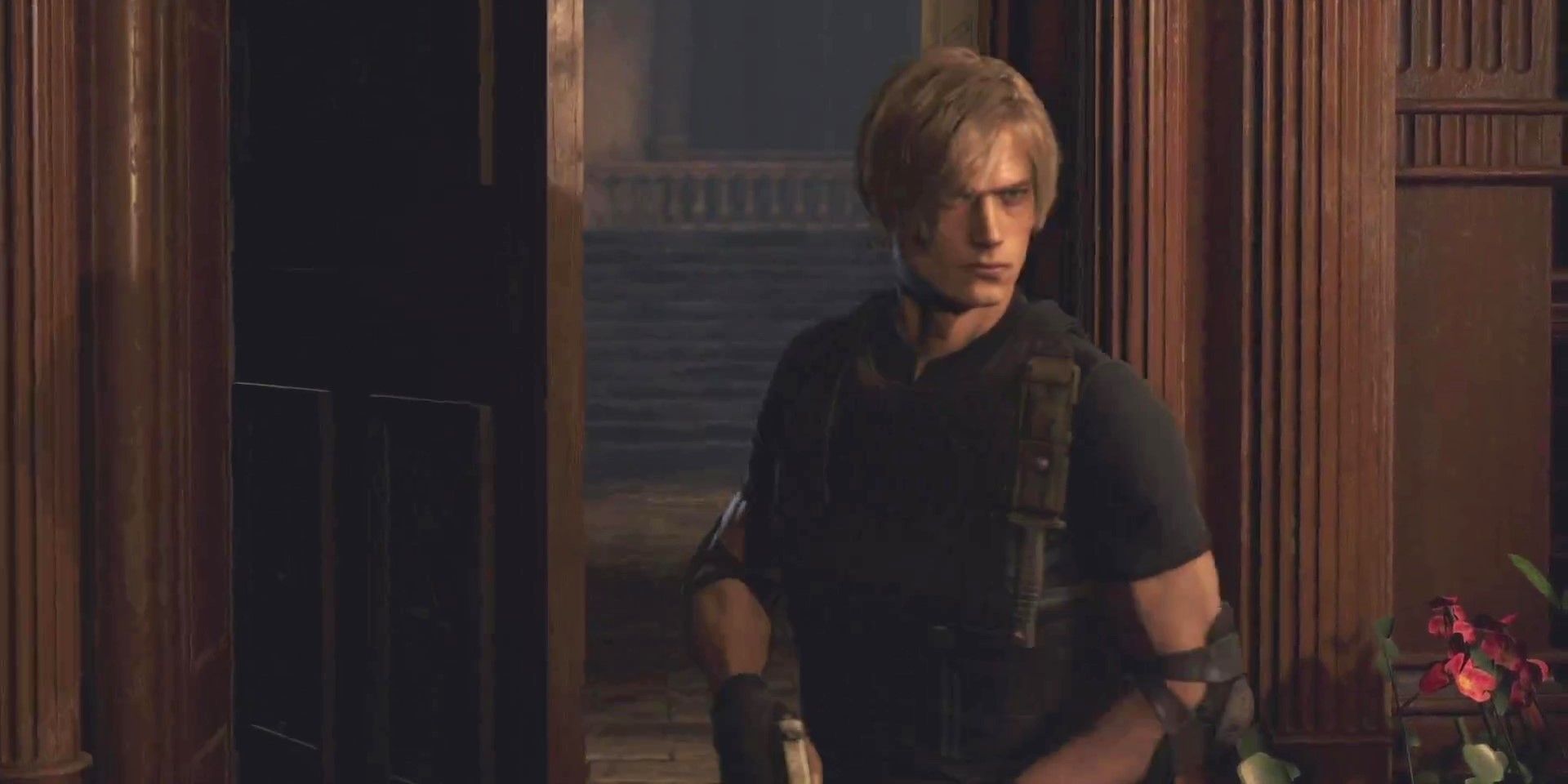 Leon on the search for Ashley in Resident Evil 4 Remake
