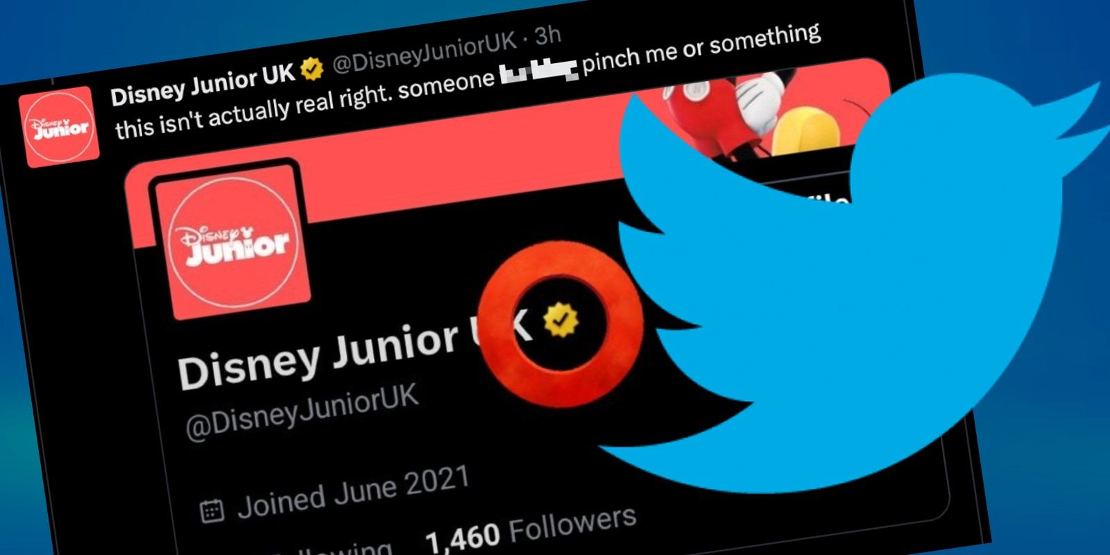 Trol de Twitter de Disney Jr Reino Unido expone la laguna de la marca de verificación dorada sin pagar $ 1000