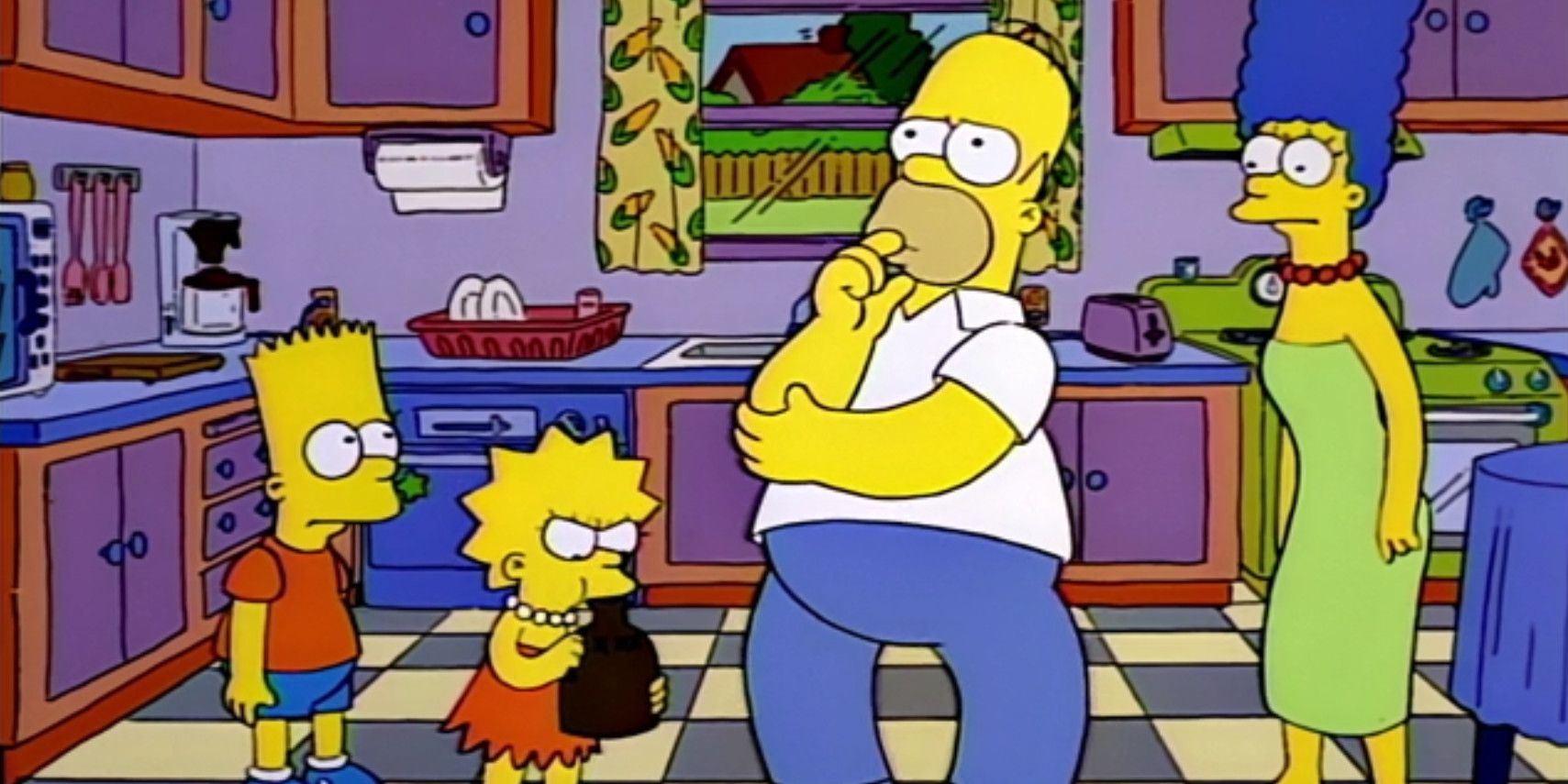 Homer Simpson Thinking while Lisa play the jug in Season 5