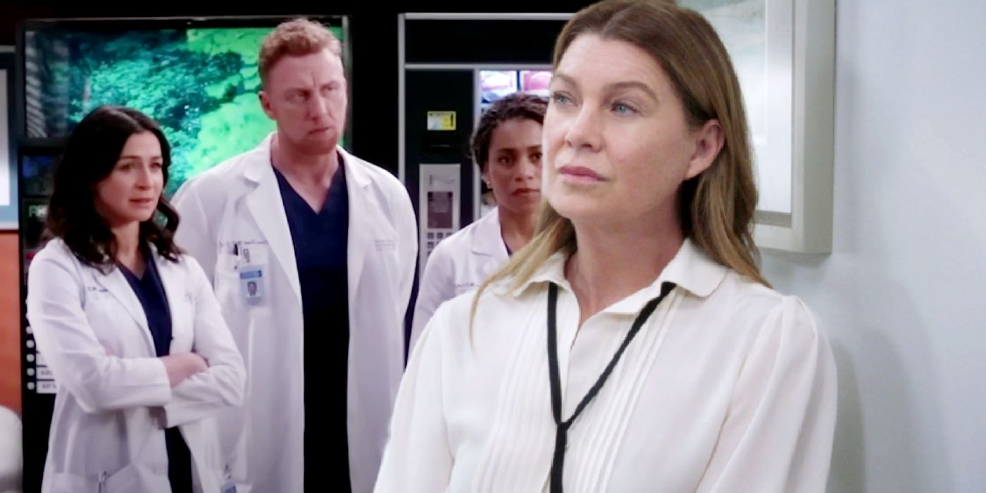 Custom image of Ellen Pompeo and doctors from Grey's Anatomy.