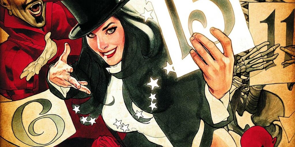 Zatanna performing magic in the DC Comics