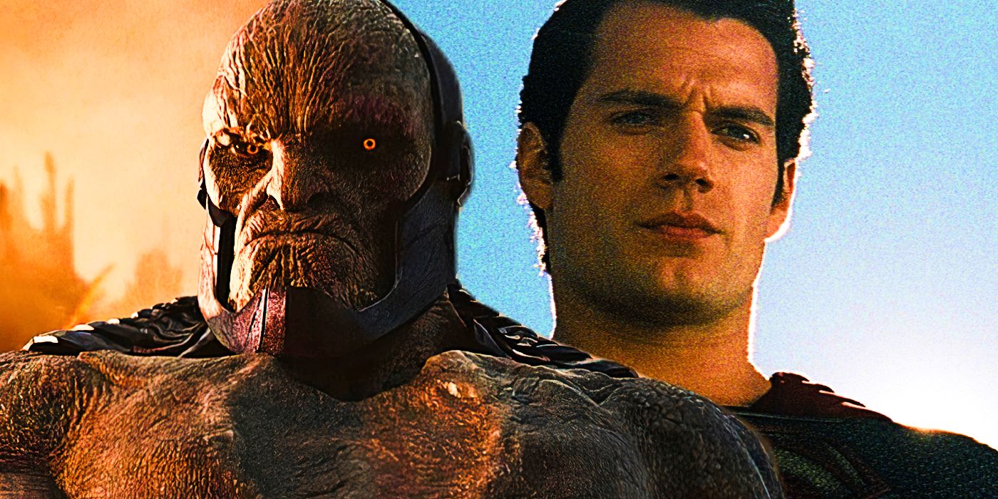 Darkseid in Zack Snyder's Justice League and Superman in Man of Steel