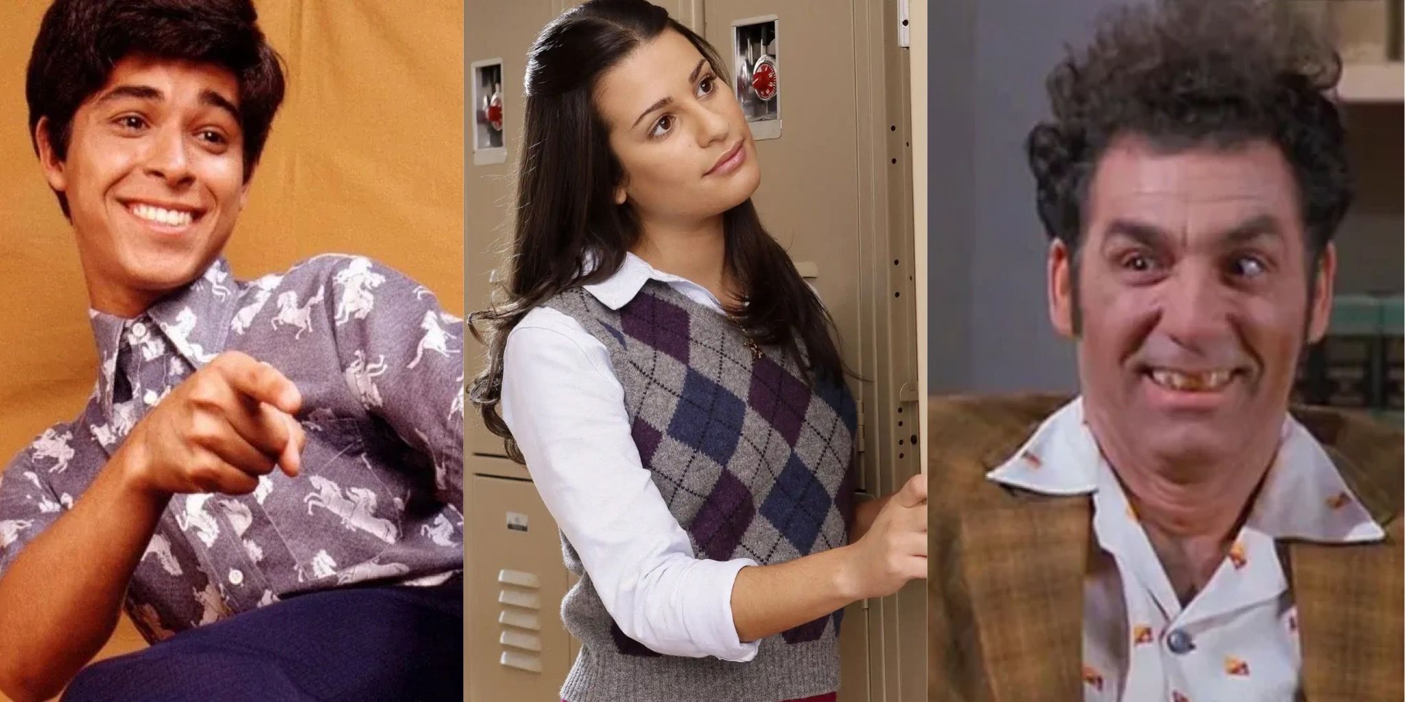 Stills from That '70s Show, Glee and Seinfeld