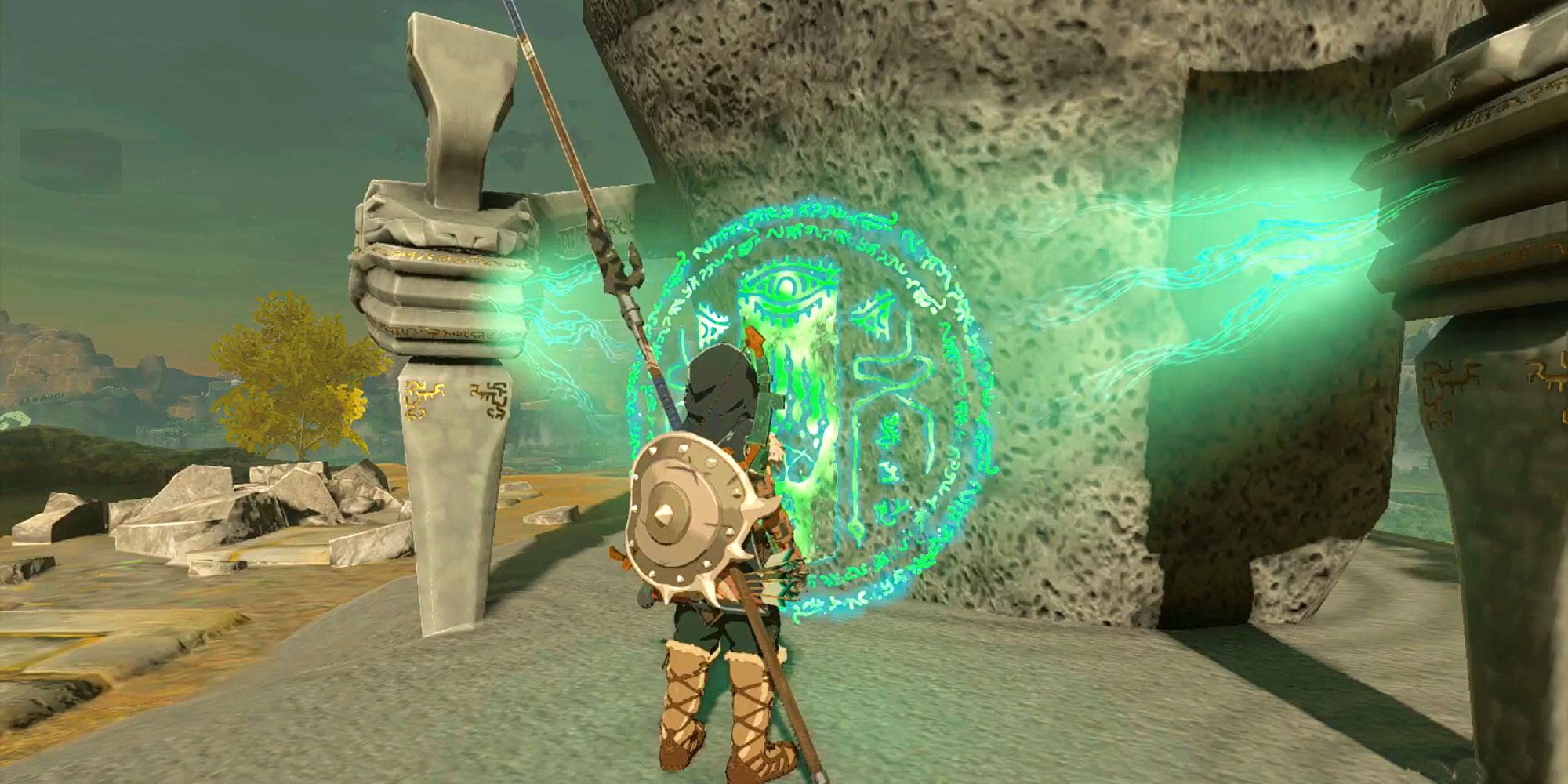 The Legend Of Zelda Tears Of The Kingdom Link Unlocking Entrance To Morok Shrine
