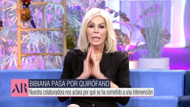 Bibiana Fernández hablando sobre su operación en 'El Programa de Ana Rosa'. / Telecinco