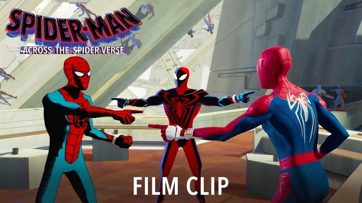 El nuevo clip de Spider-Man: Across the Spider-Verse da vida al meme de Spidey señalando